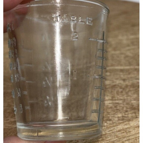 VTG Armstrong Cork Co Glass Medicine Dose Measuring OZ CC TSP TBSP -USA- Shot - Picture 8 of 11